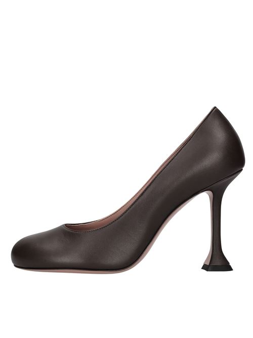 Iris leather pumps AMINA MUADDI | IRIS PUMPMOCHA